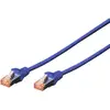 Image de Digitus DK-1644-050/B RJ45 Câble réseau, câble patch CAT 6 S/FTP 5.00 m bleu sans halogène, torsadé par paire, avec cliquet dencastrement, ignifuge 1 pc(s)
