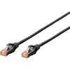 Image de Digitus DK-1644-070/BL RJ45 Câble réseau, câble patch CAT 6 S/FTP 7.00 m noir sans halogène, torsadé par paire, avec cliquet dencastrement, ignifuge 1 pc(s)