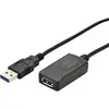 Image de Digitus Câble USB USB 3.2 Gen1 USB-A mâle, USB-A femelle 5.00 m noir DA-73104