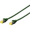 Image de Digitus DK-1644-A-0025/G RJ45 Câble réseau, câble patch CAT 6a S/FTP 0.25 m vert sans halogène, torsadé par paire, avec cliquet dencastrement, ignifuge 1 pc(s)