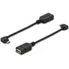 Image de Digitus USB 2.0 Adaptateur [1x USB 2.0 mâle Micro-B - 1x USB 2.0 type A femelle] AK-300313-002-S 15.00 cm rond, blindage double, avec fonction OTG