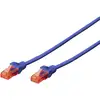 Image de Digitus DK-1612-020/B RJ45 Câble réseau, câble patch CAT 6 U/UTP 2.00 m bleu torsadé par paire 1 pc(s)