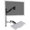Image de Support mural pour écran Digitus DA-90354 38,1 cm (15) - 68,6 cm (27) réglable en hauteur, tablette pour clavier, inclinable, mobile, rotatif