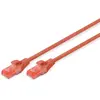 Image de DIGITUS Câble LAN Cat 6-1m - RJ45 Câble réseau - UTP non blindé - Compatible Cat-6A & Cat-5e - Rouge