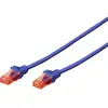 Image de Digitus DK-1617-100/B RJ45 Câble réseau, câble patch CAT 6 U/UTP 10.00 m bleu sans halogène 1 pc(s)