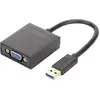 Image de Digitus USB 3.0, VGA, ordinateur portable, TV, écran, vidéo Câble adaptateur [1x USB 3.0 mâle type A - 1x VGA femelle] DA-70840 15.00 cm