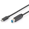 Image de DIGITUS Câble USB 3.2 Gen1   1,8 m   USB-C vers Type-B   5 Gbps   pour imprimantes, scanners, boîtiers de disque dur, hubs   Noir