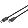 Image de Câble de raccordement Digitus DisplayPort Fiche mâle DisplayPort, Fiche mâle DisplayPort 5.00 m noir AK-340106-050-S contacts dorés, blindage double, blindage