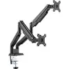 Image de Digitus Support de table pour écran DA-90395 2 Écran(s) 38,1 cm (15) - 81,3 cm (32) noir rotatif, réglable en hauteur, inclinable, rotatif, mobile