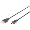 Image de DIGITUS Câble de Connexion USB 2.0-3.0 m - USB A (mâle) à USB Mini B (5 Broches) (mâle) - 480 Mbit/s - sous Blister - Noir