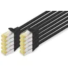 Image de DIGITUS Câble LAN Cat 6A - 1m - 10 pièces - RJ45 Câble réseau - S/FTP Blindé - Compatible Cat-6 & Cat-7 - Noir