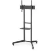 Image de DIGITUS Chariot TV avec Support - pour téléviseur 37-70 Pouces - Charge admissible 50kg - VESA 100x100 à 600x400 - Gestion des câbles intégrée - réglable en Hauteur - pivotant et inclinable - Noir
