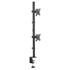 Image de DIGITUS Support d'écran - Pince de table - Dual-Mount - Vertical - Jusqu'à 32 pouces - VESA 75 & 100 - Noir