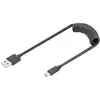 Image de Digitus Câble USB USB 2.0 USB-A mâle, USB-C® mâle 1.00 m noir connecteur utilisable des deux cotés, blindage double, flexible, câble spiralé AK-300430-006-S
