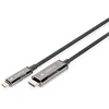 Image de DIGITUS Câble adaptateur USB-C vers HDMI AOC fibre optique - HDMI 2.0 - Displayport 1.2 - 4k/60Hz - DP Alt-Mode - Plug&Play - 20m - noir