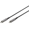 Image de Digitus Câble dafficheur USB-C® USB 3.2 Gen2 USB-C®, USB-C® mâle 10.00 m noir flexible, blindé, avec USB AK-330160-100-S