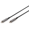 Image de DIGITUS Câble USB-C à fibre optique   Câble vidéo USB   20 m   UHD 4K 60 Hz, 1080p 120 Hz   DisplayPort 1.2   DP Alt-Mode   HDR, EDID, YUV 4:4:4   AOC Hybrid   Noir