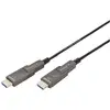 Image de Câble de raccordement Digitus HDMI Fiche mâle HDMI-A 10 m noir AK-330127-100-S 4K UHD, blindage triple, flexible, blindage total, blindé, sans halogène, rond,