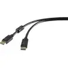 Image de Renkforce DisplayPort Câble de raccordement Fiche mâle DisplayPort, Fiche mâle DisplayPort 3.00 m noir UHD 4K @ 60 Hz contacts dorés, avec noyau en ferrite