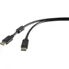 Image de Renkforce DisplayPort Câble de raccordement Fiche mâle DisplayPort, Fiche mâle DisplayPort 0.50 m noir UHD 4K @ 60 Hz contacts dorés, avec noyau en ferrite
