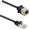 Image de Renkforce RF-4394127 RJ45 Câble réseau, câble patch CAT 5e F/UTP 5.00 m noir Rallonge avec cliquet dencastrement, contacts dorés 1 pc(s)