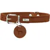 Image de Hunter Collier pour Chien Aalborg, Couleur : Cognac, Cuir Robuste & résistant, Fortement graissé, idéal pour Le Sport canin & Le Quotidien, avec Pendentif en Cuir, Made in Germany, Taille : 47