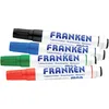 Image de Franken Lot de 4 marqueurs aimantés avec effaceur sur le capuchon, couleurs assorties