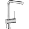 Image de Kludi Robinet de cuisine L-Steel résistant à la pression - Orientable et extensible - Acier inoxydable