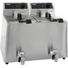 Image de Saro - EF 88 Friteuse avec Robinet de Vidange, 2 x 8 l, Inox, Cuve à Zone Froide, Résistance Amovible, Thermostat de Sécurité, 2 x 3 kW