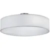 Image de TRIO, Plafonnier, Hotel 3xE27, max.60,0 W Tissu, Blanc, Corps: metal, Nickel mat Ø:50,0cm, H:20,5cm IP20
