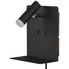 Image de Trio Leuchten Element 222570232 Applique murale à LED en métal avec 1 ampoule LED 3 W et prise USB Noir mat