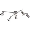 Image de Trio Leuchten Plafonnier Marley 612400507 - En métal nickel mat - 5 ampoules - Sans 1 ampoule GU10