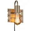 Image de Trio, Applique, Khan 1xE27, max.28,0 W Bois naturel, couleur de bois, Corps: Métal, nickel antique L:15,0cm, H:20,0cm, P:11,0cm FLEXConnect