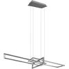 Image de TRIO, Suspension, Salinas incl. 1 x LED,SMD,34,0 Watt,3000K,4200 Lm. Corps: Métal, Nickel mat L:110,0cm, L:40,0cm, H:150,0cm Réglable avec interrupteur,IP20,Réglable en hauteur,Non variable