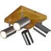 Image de TRIO, Spot, Marley 4xGU10, max.35,0 W Corps: Métal, Nickel mat L:22,0cm, L:22,0cm, H:16,0cm IP20,Sans illuminant