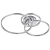 Image de Trio, Plafonnier, Winona incl. 1 x LED,SMD,28,0 Watt,2700-6500K,3200 Lm. incl. 1 x LED,SMD,10,0 Watt, Corps: Métal, Nickel mat L:78,0cm, L:60,0cm, H:11,5cm