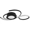 Image de Trio, Plafonnier, Jive incl. 1 x LED,SMD,36,0 Watt,2700-6000K,4300 Lm. Plastique, Blanc, Corps: Métal, noir mat L:50,0cm, L:45,0cm, H:7,6cm