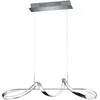 Image de Reality, Suspension, Perugia incl. 1 x LED,SMD,37,0 Watt,4000K,4500 Lm. Plastique, Blanc, Corps: Métal, Chrome L:81,0cm, L:46,0cm, H:150,0cm IP20,4000K,