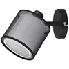 Image de Trio, Spot, Burton 1xE14, max.28,0 W Organza, Fumé, Corps: Métal, noir mat L:12,5cm, L:18,0cm, H:19,5cm Montage au plafond et au mur,IP20,Sans illuminant,FLEXConnect, Größe