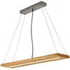 Image de Trio, Suspension, Brad incl. 1 x LED,SMD,27,0 Watt,3000K,3400 Lm. Corps: Bois naturel, couleur de bois L:100,0cm, L:20,0cm, H:150,0cm