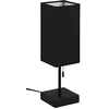 Image de Reality Leuchten RIO, Lampe de table, Burton 1xE14, max.28,0 W Organza, Fumé, Corps: Métal, noir mat Ø:12,5cm, H:28,5cm Interrupteur de cordon,IP20,Sans illuminant