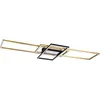 Image de Trio, Plafonnier, Irvine incl. 1 x LED,SMD,60,0 Watt,3000-6500K,7100 Lm. Corps: Métal, Laiton mat L:105,0cm, L:42,0cm, H:6,5cm