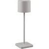 Image de Reality Leuchten R54096177 Fernandez R54096177 Lampe de table d'extérieur à batterie en métal et plastique gris avec LED 1,5 W et station de charge