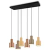 Image de Trio Suspension Agudo 319400617, Métal Noir mat, Abat-jour Métal Café/Beige/Taupe, sauf 6x E27