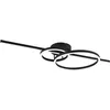 Image de Trio Plafonnier LED Montilla 643010332, métal noir mat, acrylique, LED 54 Watt incluse, télécommande