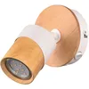 Image de Trio Spot ARUNI 801170131, Métal Blanc mat, Bois Naturel, excl. 1x GU10