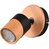 Image de Trio Plafonnier ARUNI 801170132, Métal Noir mat, Bois naturel, excl. 1x GU10
