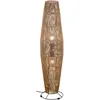 Image de Reality Leuchten Lampadaire MIKI R41102026, Métal Noir mat, Abat-jour Marron, excl. 2x E27