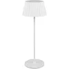 Image de Reality Leuchten Suarez R57706131 Lampe de table LED d'extérieur à batterie en métal blanc mat avec 4 LED 1,5 W, 4 touches tactiles, station de charge