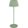 Image de Reality Leuchten Suarez R57706149 Lampe de table LED d'extérieur à batterie en métal vert pistache avec LED 1,5 W 4 touches tactiles et station de charge